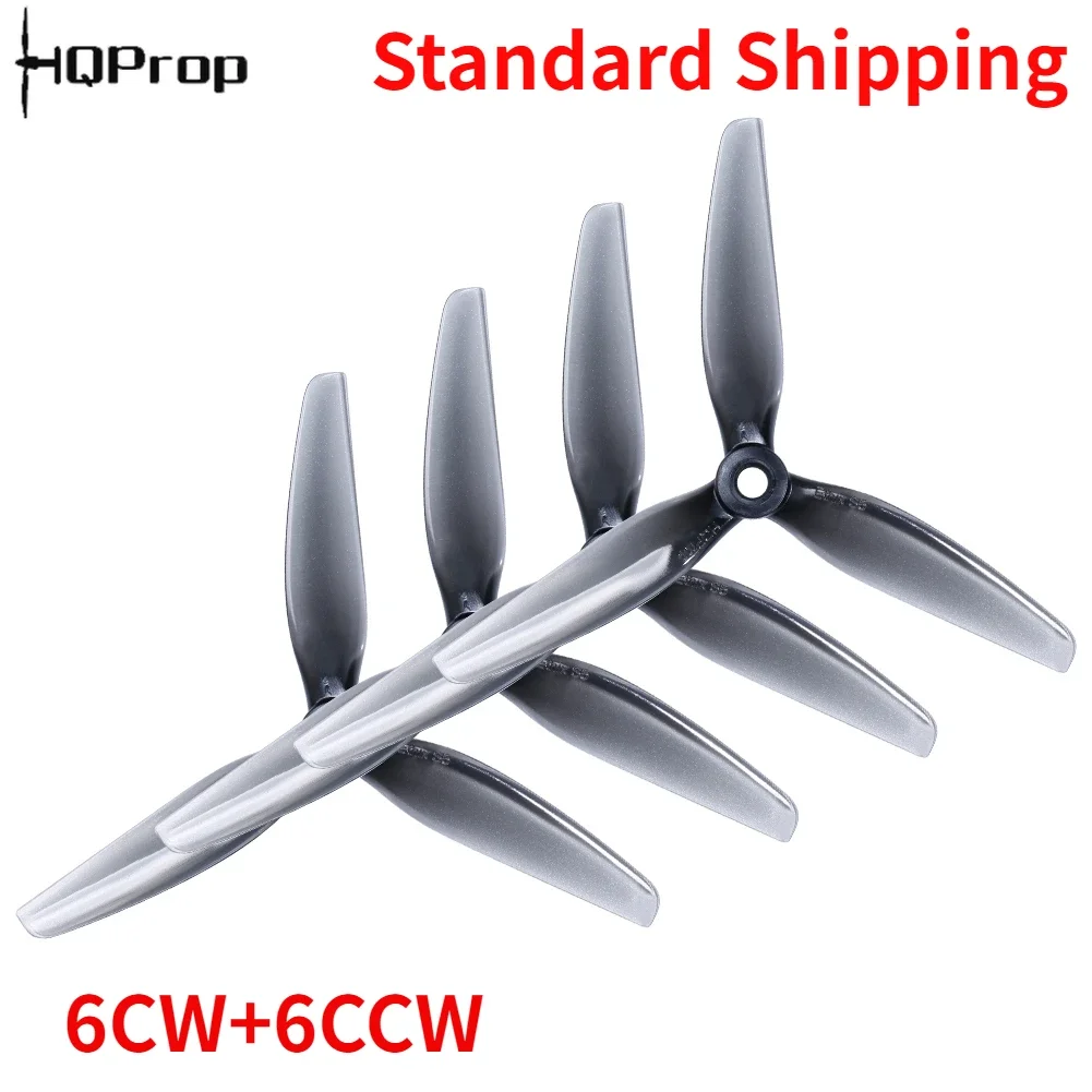 6 пар (6CW + 6CCW) HQPROP Ethix S5 5040 5X4X3 3-лопастной пропеллер серый для FPV 5-дюймовых дронов
