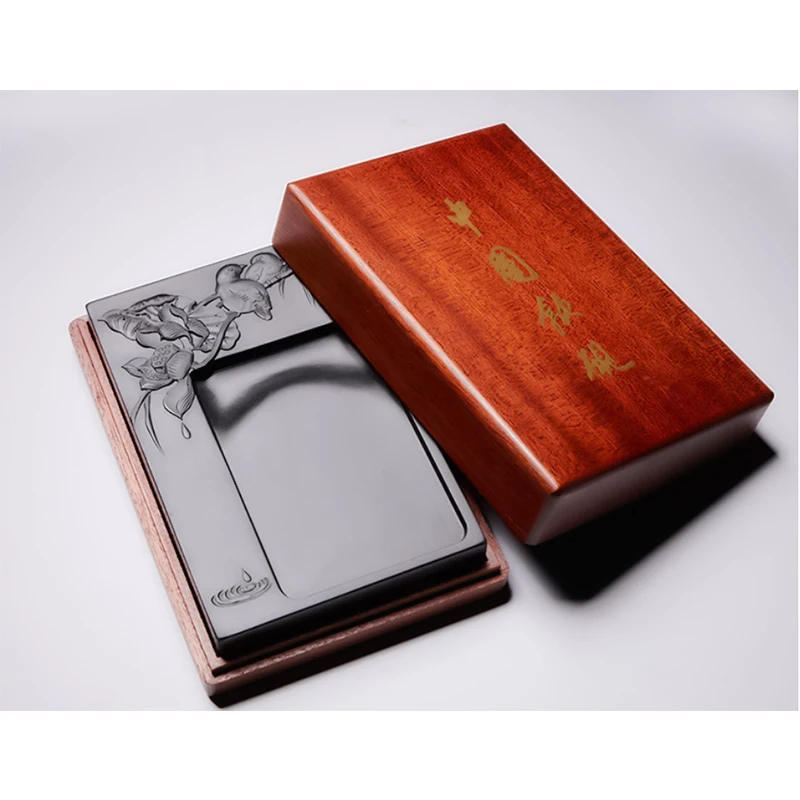 Cena Ona Yan Yan Tai Atrament Kamień Chiński Kaligrafia Kamień Naturalny Kamień Z Pudełkiem Wen Fang Shi Bao