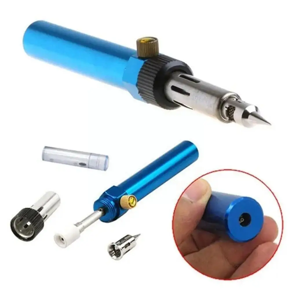 

Cordless Portable Soldering Iron Pen Adjustable Temperature Tool Blow Iron Kit Butane Repair Welding Solder Gas Soldering B U4e5