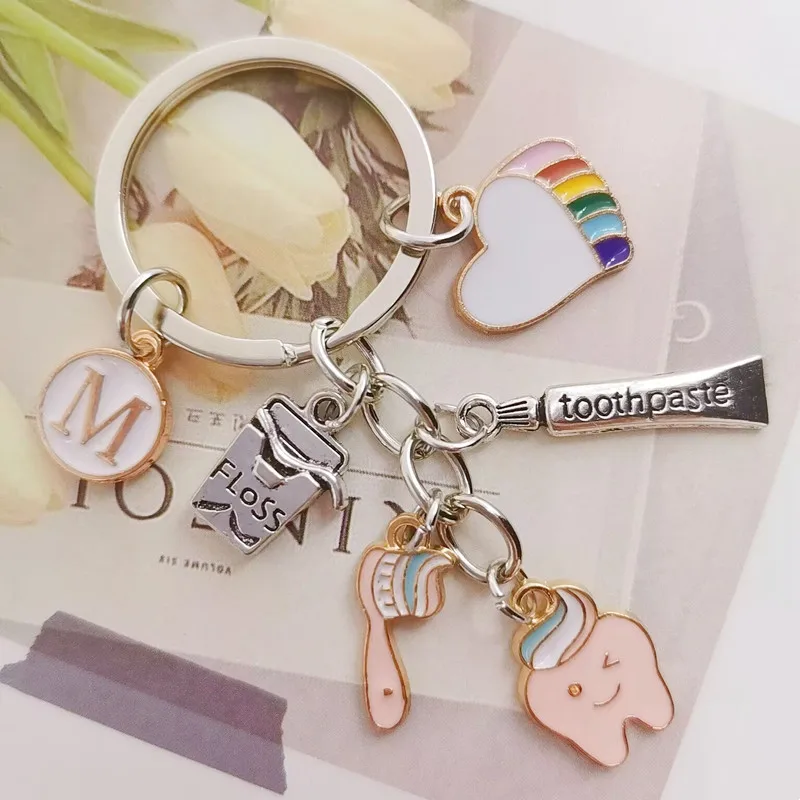 Новинка модная эмалированная зубная щетка паста брелок стоматологический