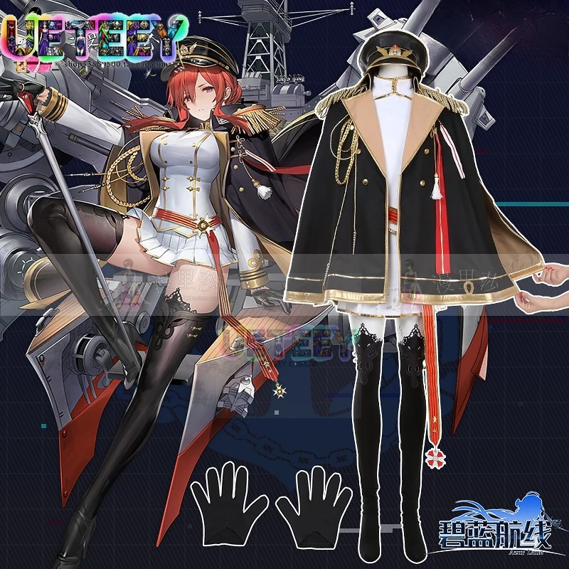 Фото UETEEY COS Azur Lane Research Level 30, линкор Монарх, карнавальный костюм, комплект костюмов на Хэллоуин №1