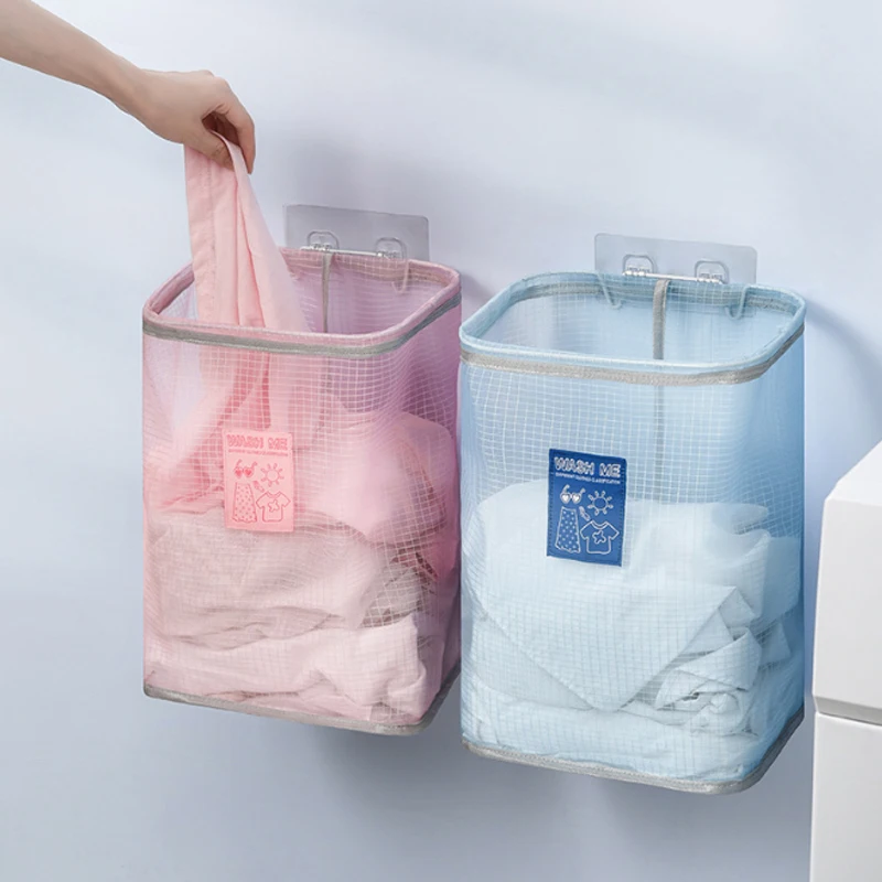 

Foldable Wall Mounted Laundry Basket Clothes Storage Basket Toy Home Laundry Hamper Underwear Socks Dirty Clothes Storage Bag