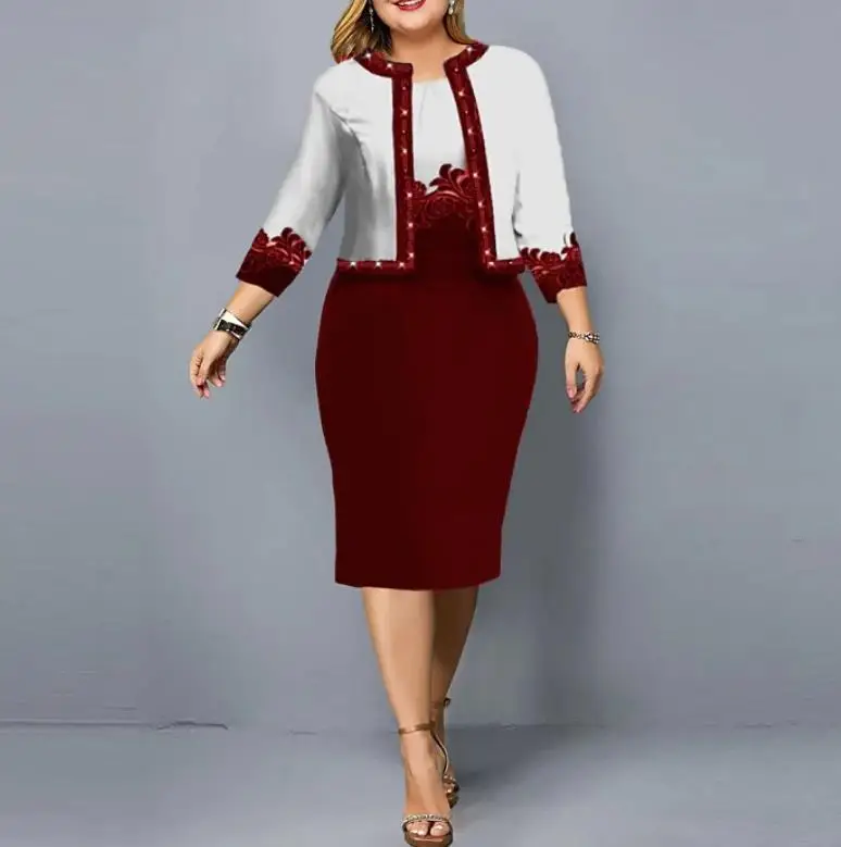 

Dresses for Women 2023 Summer Fashion High Waist Commuter Professional Hip Wrap Dress Pencil Skirt Elegant Office Lady Dress Set