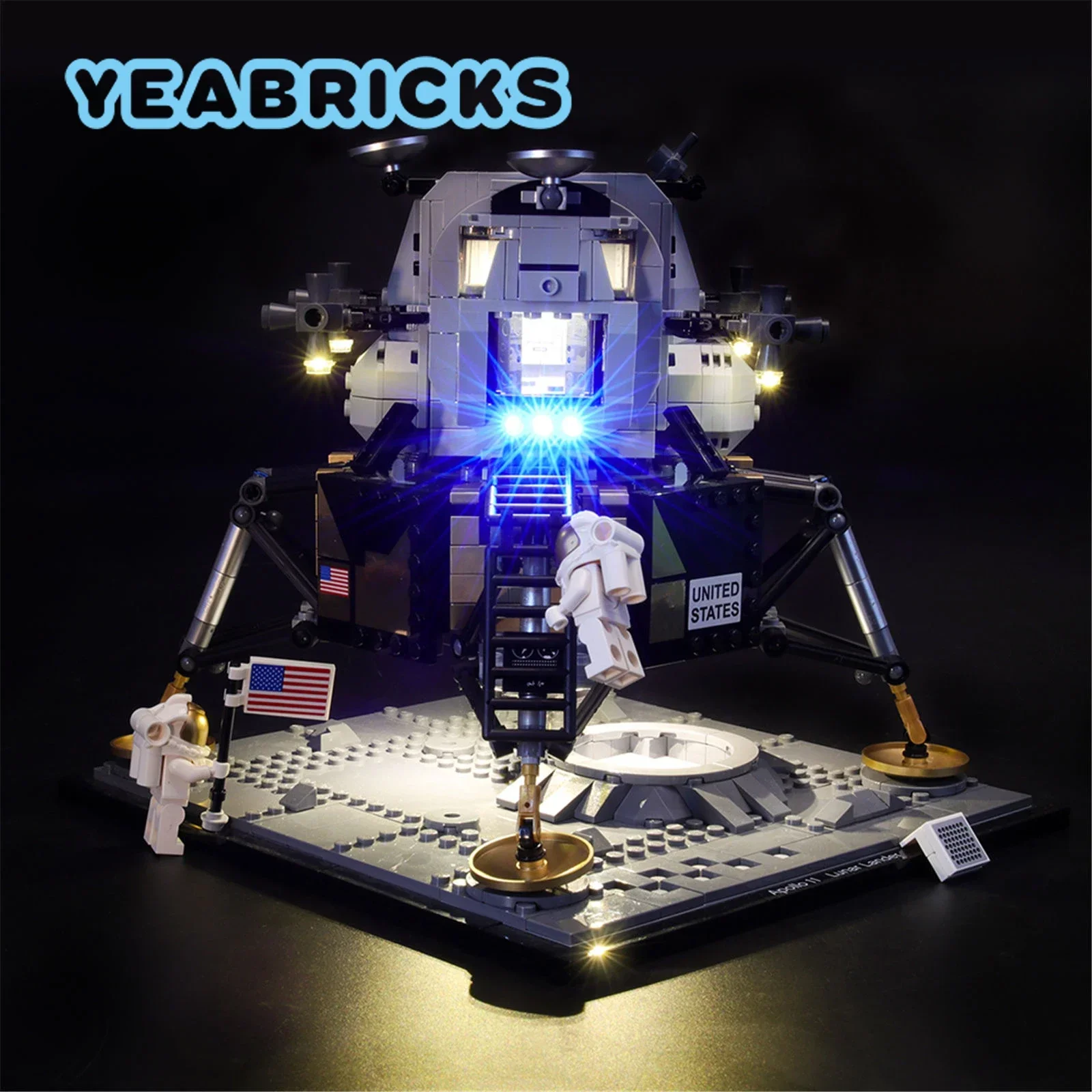 

Детский конструктор YEABRICKS со светодиодной лампой, набор строительных блоков для модели 10266 Apollo 11 Moon Lander (не входит в комплект), игрушки для детей
