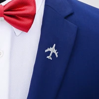 vintage airplane lapel pin men suit collar brooch pin mini badge brooch sweater jacket decor wedding dress party suit decor
