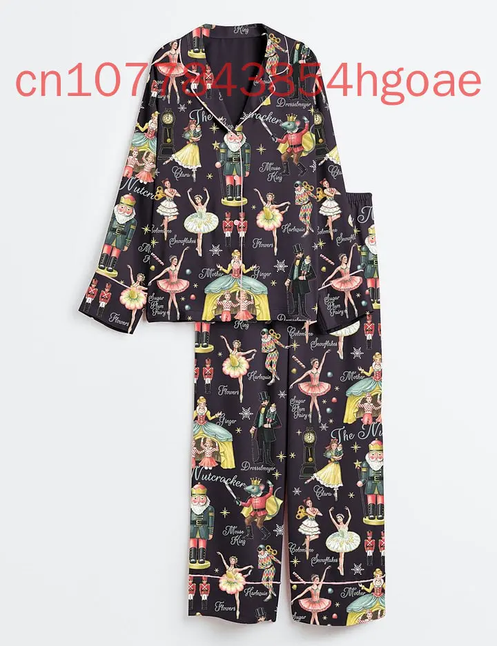 Весенне-летний новый балетный рождественский атласный пижамный комплект