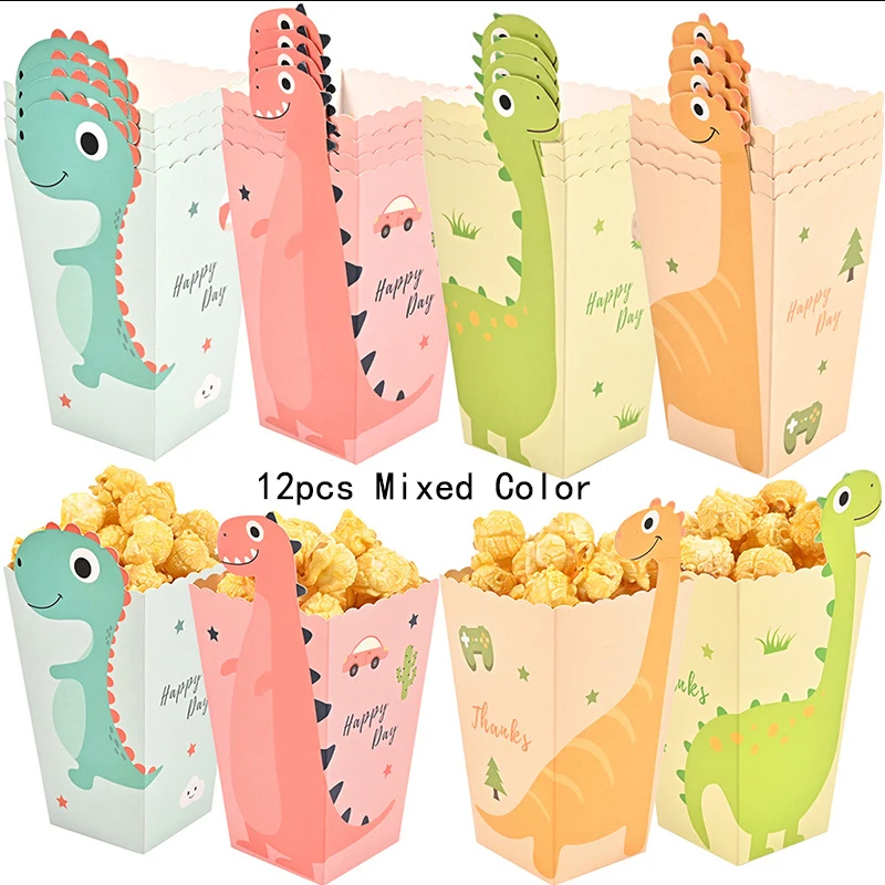 

Коробки для попкорна с динозаврами, набор из 12 штук