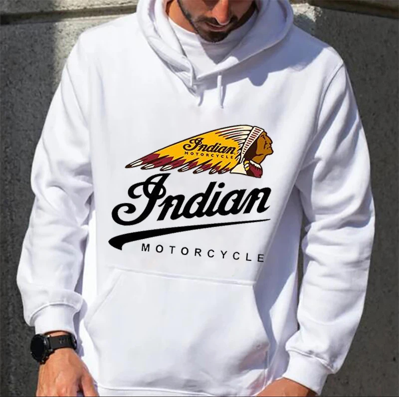 

Indian Style Motorcycle Print Men Hoodies 2022 New Unisex Racing Long Sleeves Male Casual Tops Coat Sportswear Men's Sweatshirts