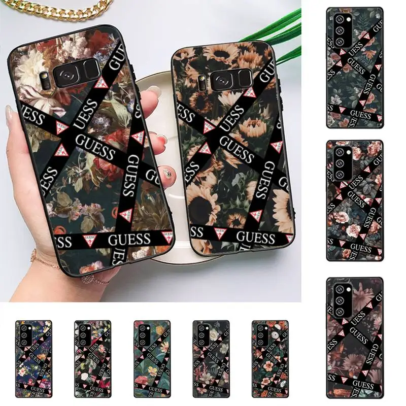 

Fashion Brand GUESS Flowers Phone Case For Samsung Galaxy Note10Pro Note20ultra note20 note10lite M30S
