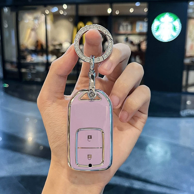 

Чехол для автомобильного ключа из ТПУ для Honda Vezel City Civic Jazz BRV BR-V HRV, защита, автомобильные аксессуары