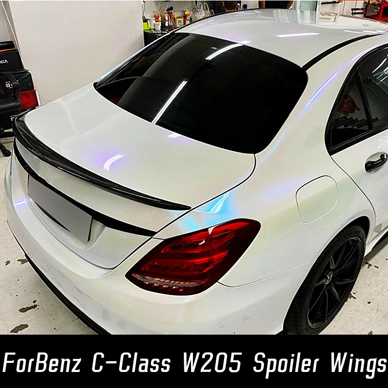 For 2015-2021 Mercedes Benz C-Class Sedan 4 Door W205 C180 C200 C260 C300 Ducktail Trunk Lid Car Spoiler Wings Exterior Styling