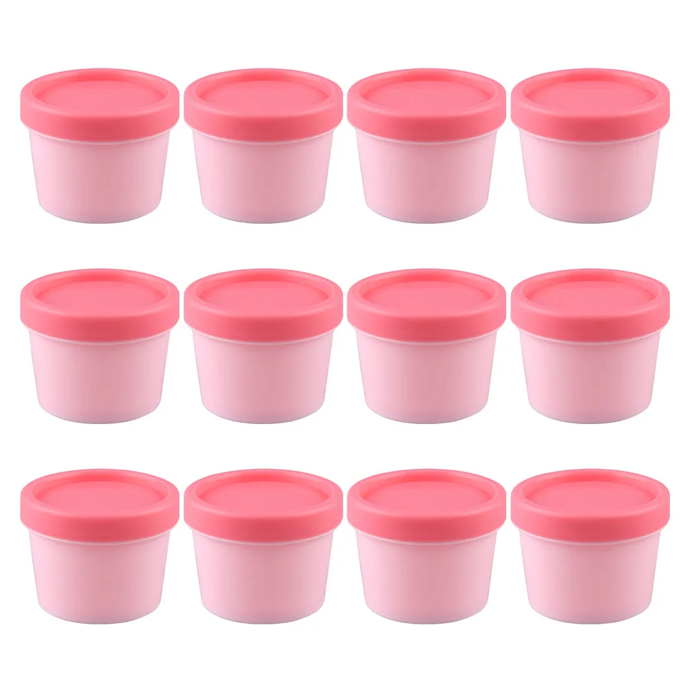 

12 Pcs Mask Bottle Box Plastic Cream Jars Terrarium Cosmetics Sample Container Pp Refillable Face Travel Leak Proof Containers