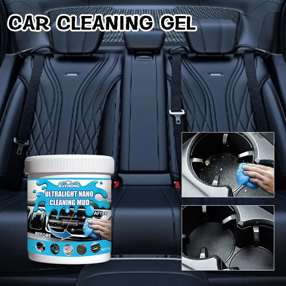 

1pc Car Air Vent Magic Dust Cleaner Gel Household Auto Rubber Gel Office Cleaning Removal Keyboard Wash Mud Laptop Slim X8N9