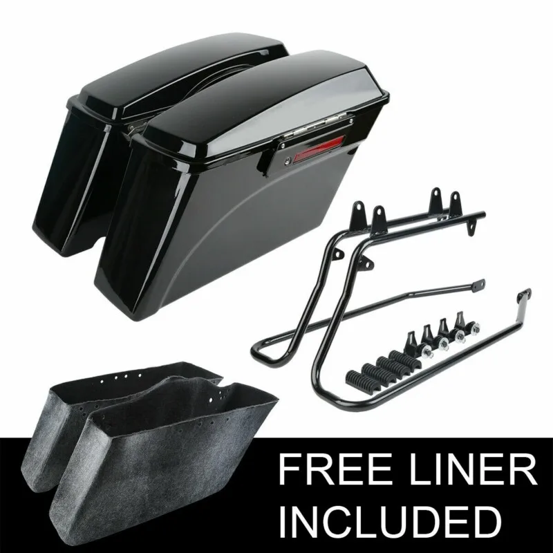 

Полный Твердый седельный мешок, седельные сумки с конверсионными кронштейнами для мотоцикла HARLEY DAVIDSON Softail HD