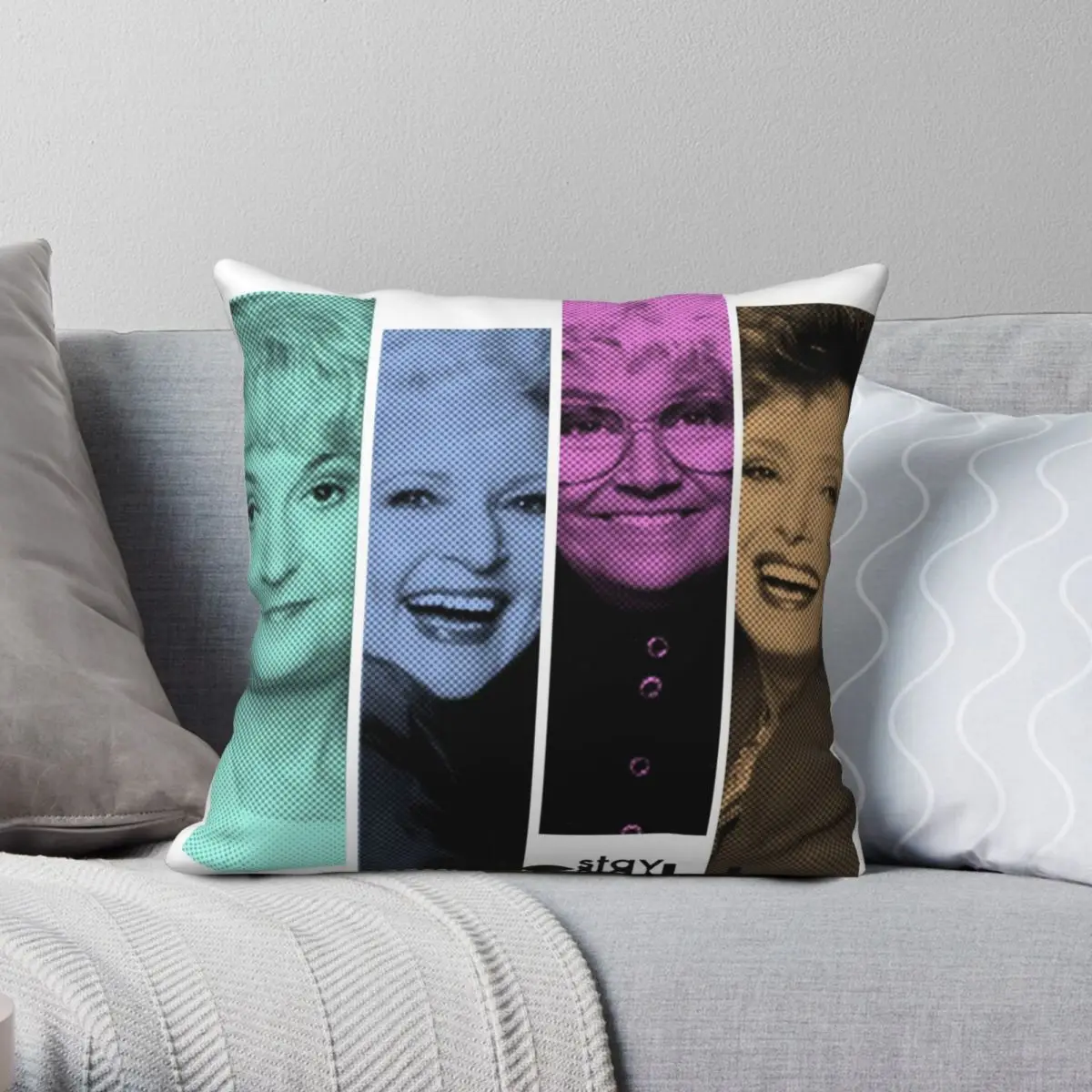 

Golden Girls Club Square Pillowcase Polyester Linen Velvet Printed Zip Decor Sofa Cushion Cover Wholesale