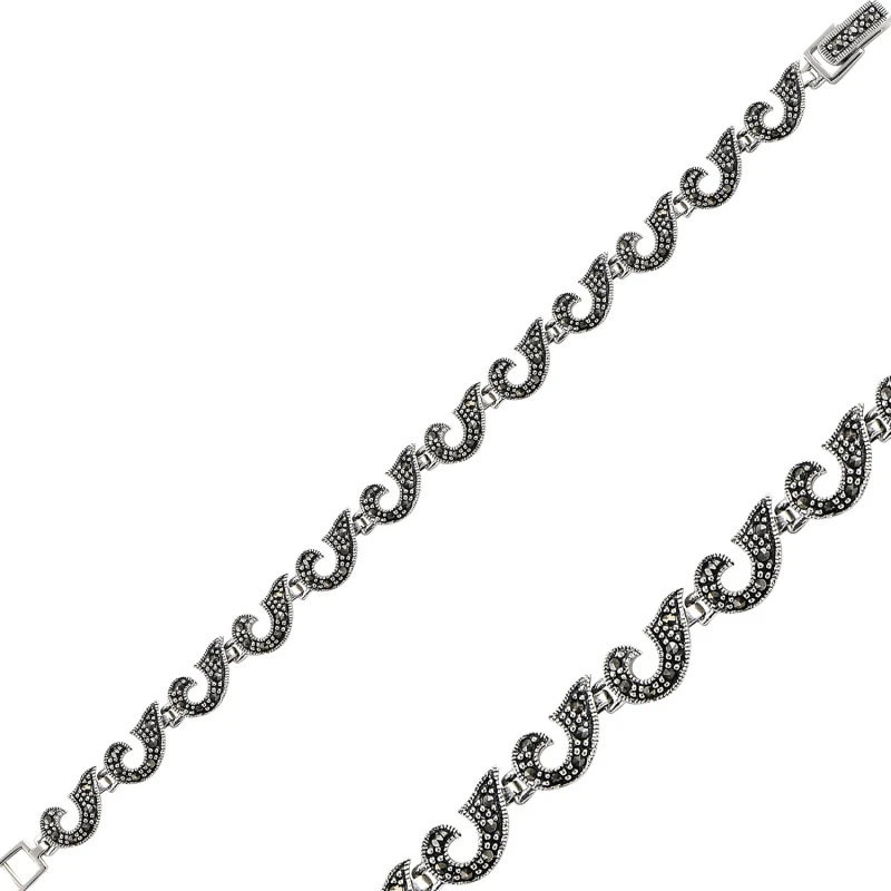 

Серебряный браслет 925 пробы Marcasite