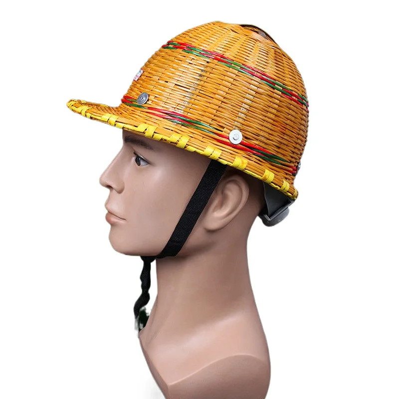 

Summer Bamboo Hat Breathable Hand Woven Sun Hats Worker Labor Protection Helmet Construction Site