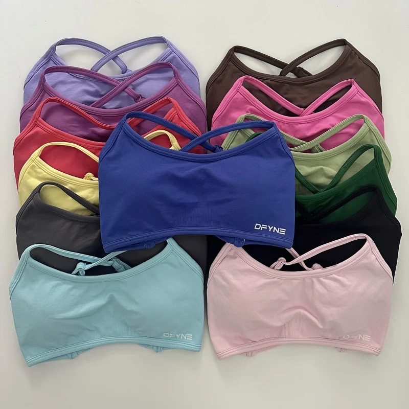 Dfyne динамический спортивный бюстгальтер с открытой спиной женский бесшовный для