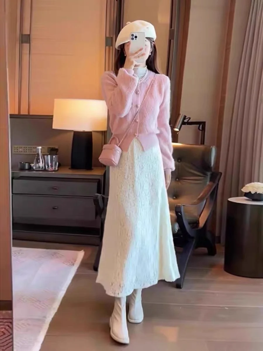 Ранняя осень и зима Одежда Корейская драма Женская одежда с полным комплектом