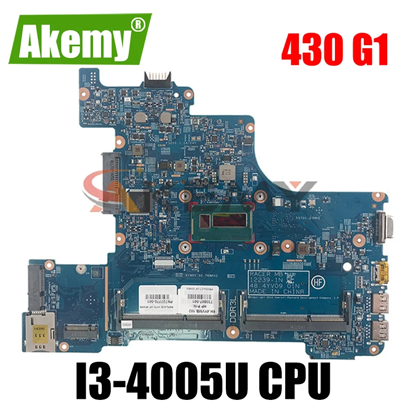 

Материнская плата для ноутбука HP Probook 430 G1 739851-001 739851-501 739851-601 12239-1N 488.4yv10.01n со строчкой SR1EK