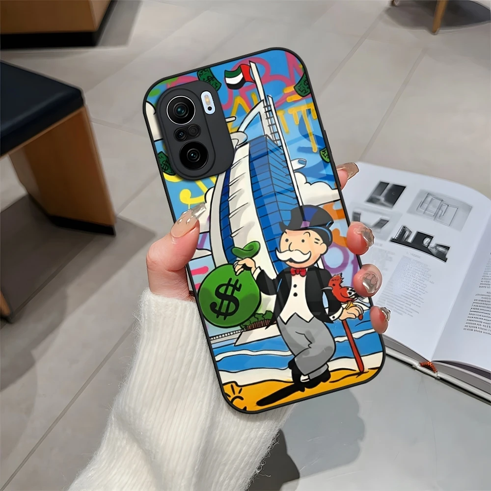 Alec Monopoly Draw Phone Case for Redmi 12c 13c 12 13 Note Pro Plus 11 10 11s 12s Tempered Glass Cover