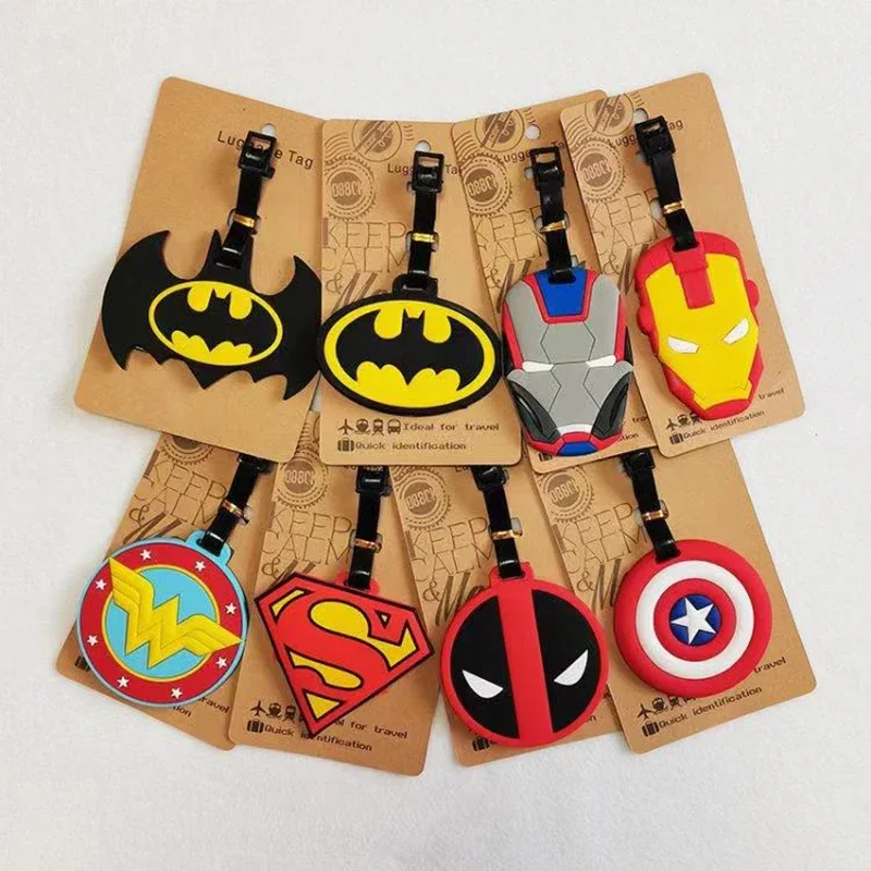 

DC Justice League Superman, Batman, Wonder Woman, luggage, backpack soft glue tag pendant, decorative animation peripheral.