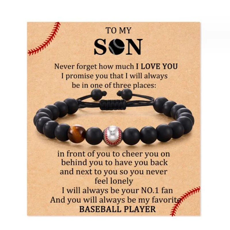 Креативные браслеты с бусинами для футбола бейсбола баскетбола моего сына