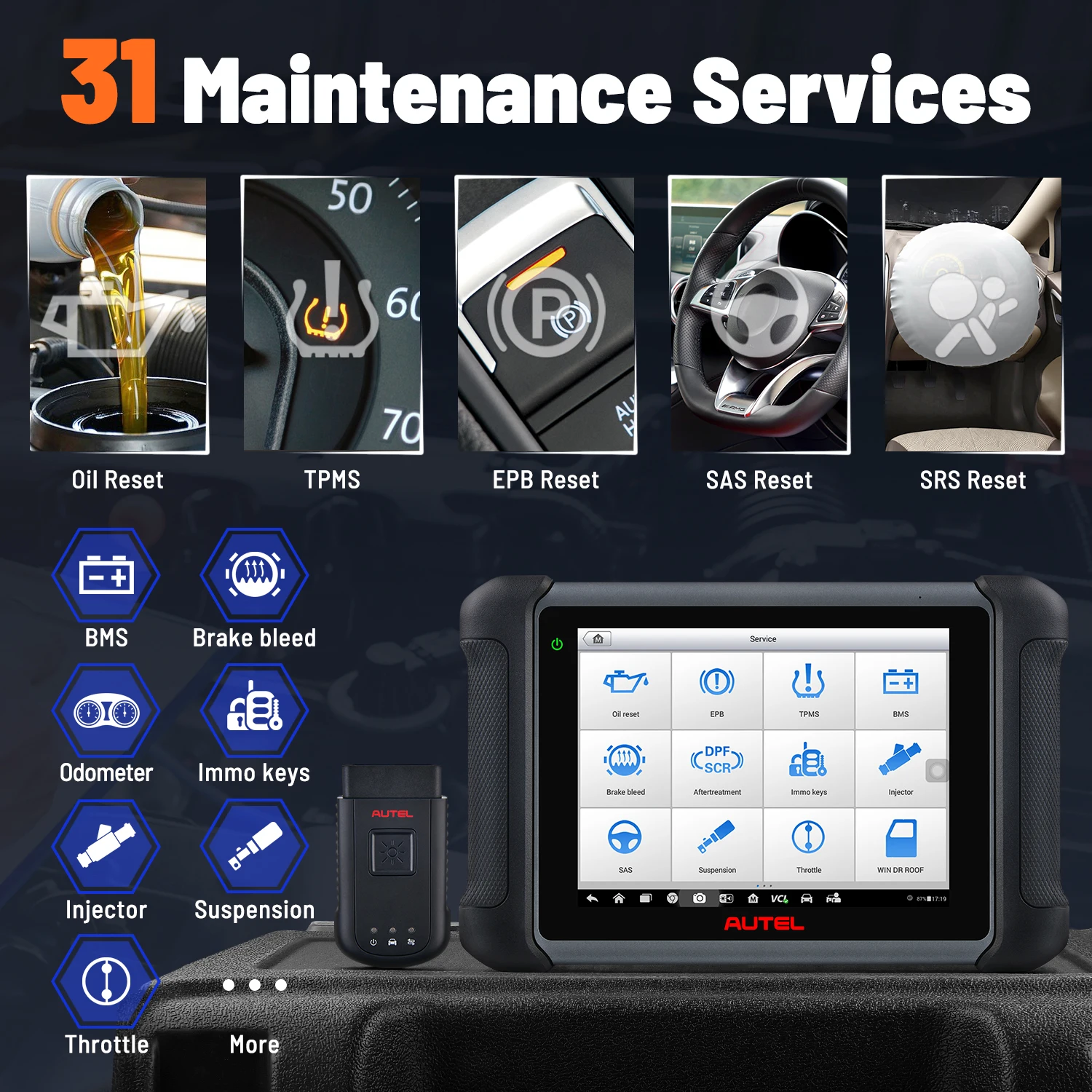 Автомобильный диагностический инструмент Autel MaxiSys MS906BT Bluetooth расширенное