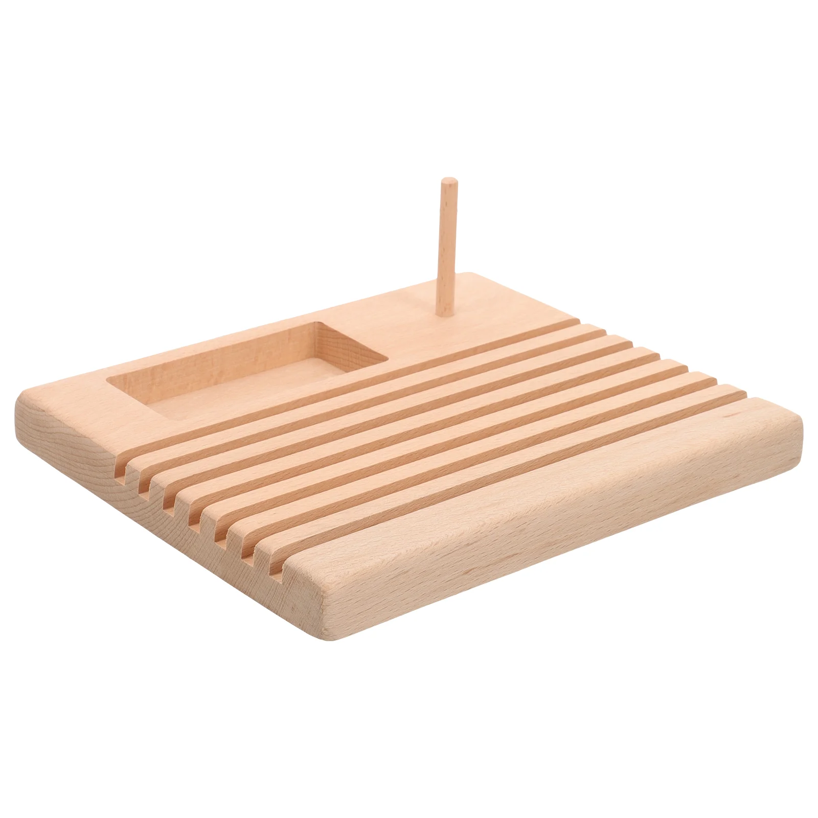 

Wood Ruler Holder Sewing Thread Rack Quilting Wall Mount Wooden Spool Stand Storage Tools