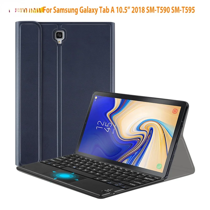 

Keyboard Case for Samsung Galaxy Tab a 10.5 SM T590 T595 Wireless Keyboard Cover with Trackpad Built-in Touchpad