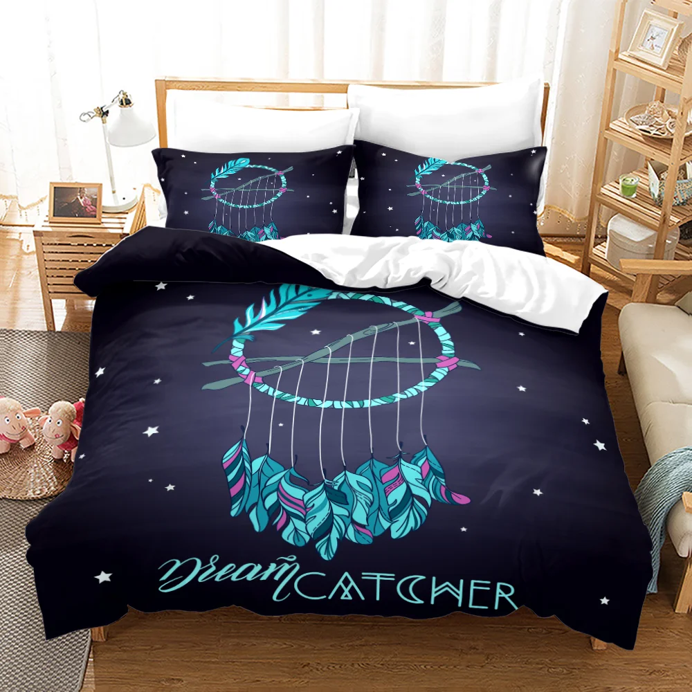 

Dreamcatcher Bedding Set Single Twin Full Queen King Feather Size Bed Set Aldult Kid Bedroom Duvetcover Sets 3D
