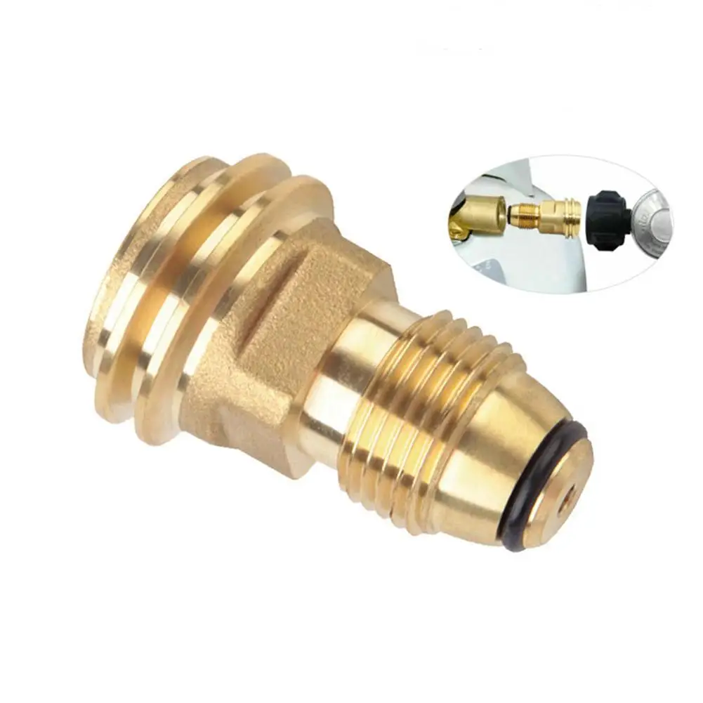 

NEW Outdoor Camping Propane Filling Connector Solid Brass Gas Furnace Adapter Gas Bottle Transfer Connector