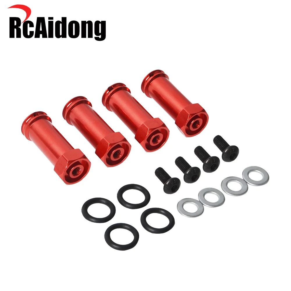 

RcAidong 4Pcs Aluminum 12mm Hex Drive 30mm Extension Adapter for Traxxas Slash 4X4 RC Car Upgrade Parts