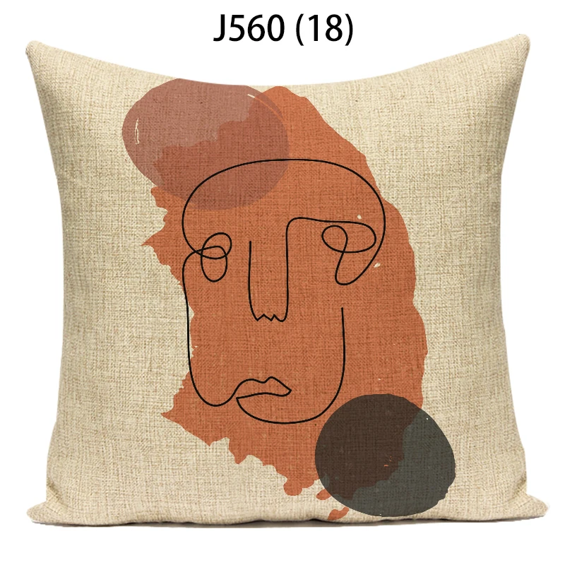 

Cushion Cover Art Nordic 45x45 Decorative Cushions Sofa Pillow Case Polyester Linen Material Velvet Simple Office Modern E2462