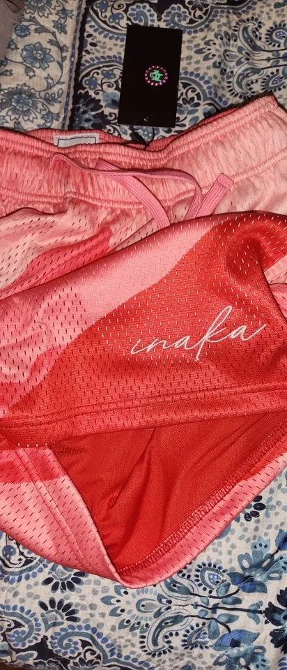 Inaka Shorts Women Double Mesh Shorts Basic Colors GYM Graphic Inaka Power Shorts For Women