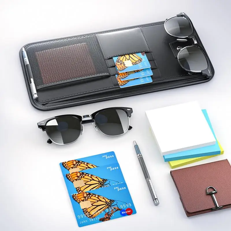 Держатель для очков из искусственной кожи с карманами универсальные