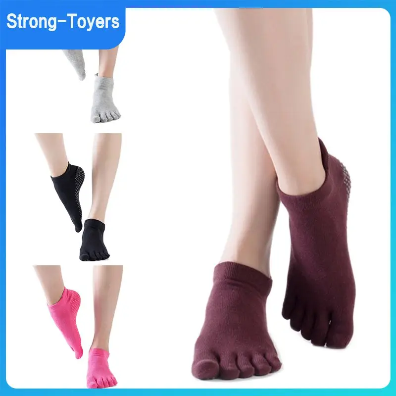 

Женские нескользящие носки 1 пара, спортивные носки с пятью пальцами для танцев, йоги, пилатеса, фитнеса, износостойкие антискользящие носки, носки