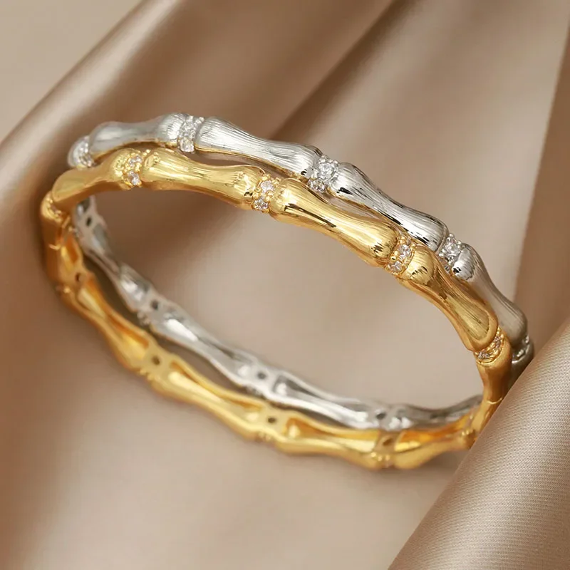 Новый дизайн бамбуковые браслеты и браслет для женщин широкий свадебный с