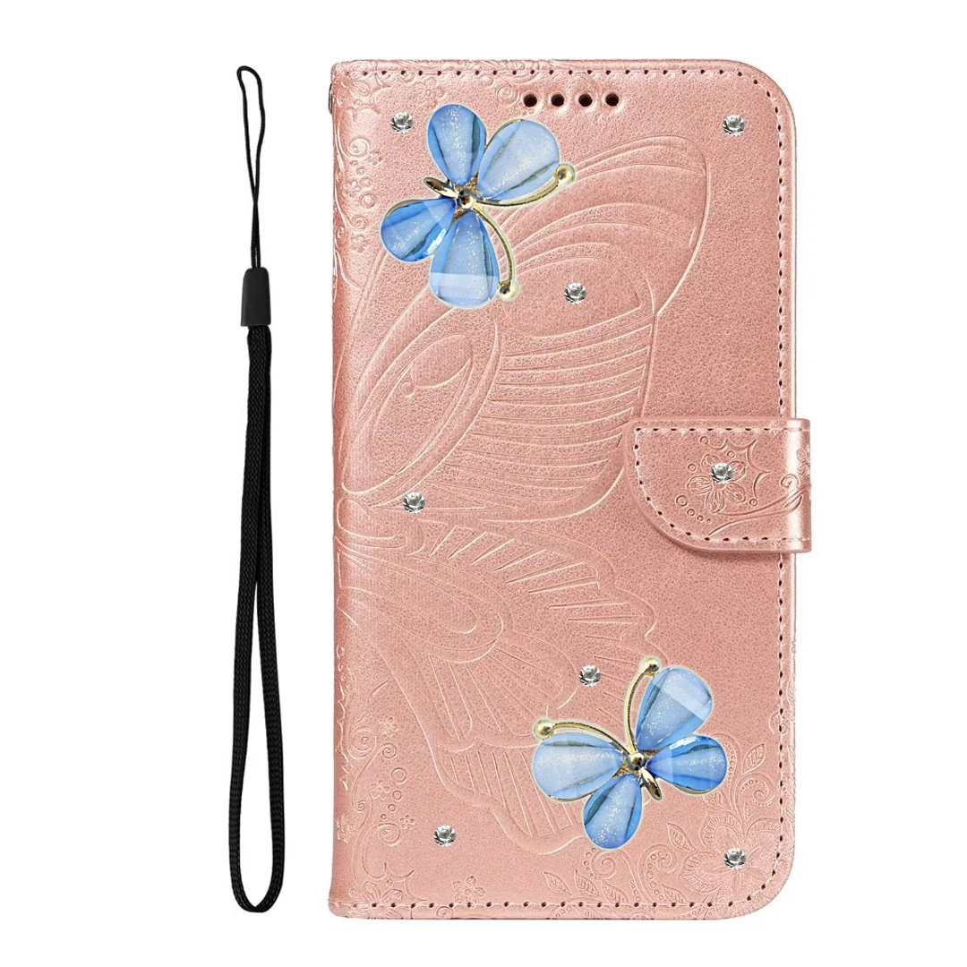 Кожаный флип-чехол с бабочкой для Apple iPhone 15 16 14 11 12 13 Pro Max XS XR 8 Plus роскошная сумка