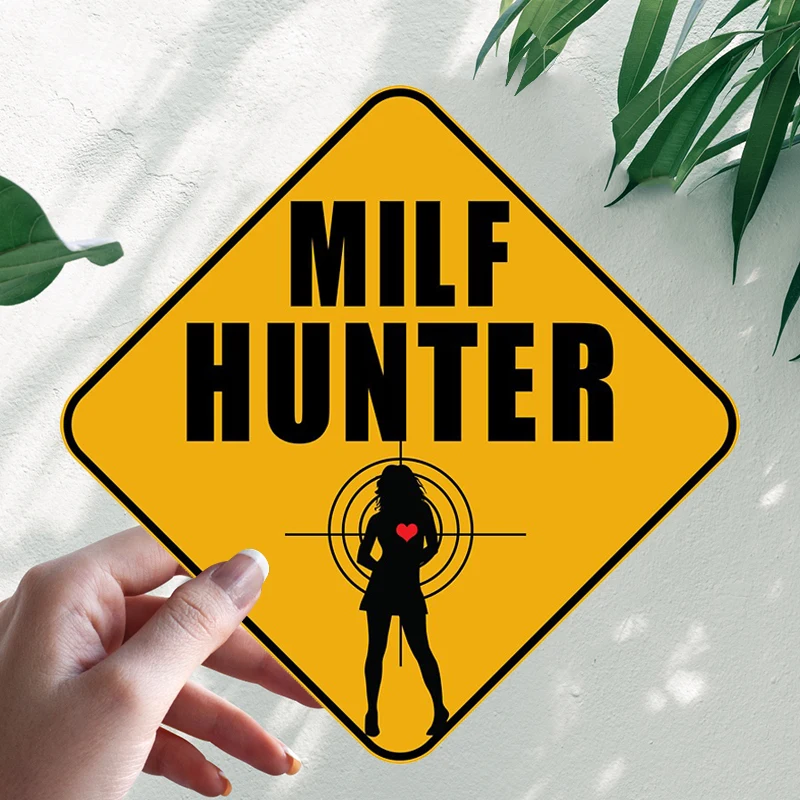 

Интересные автомобильные наклейки Milf Hunter, мотоциклетные подарки, Виниловая наклейка для мотоцикла, водонепроницаемые автомобильные аксессуары для стайлинга автомобиля