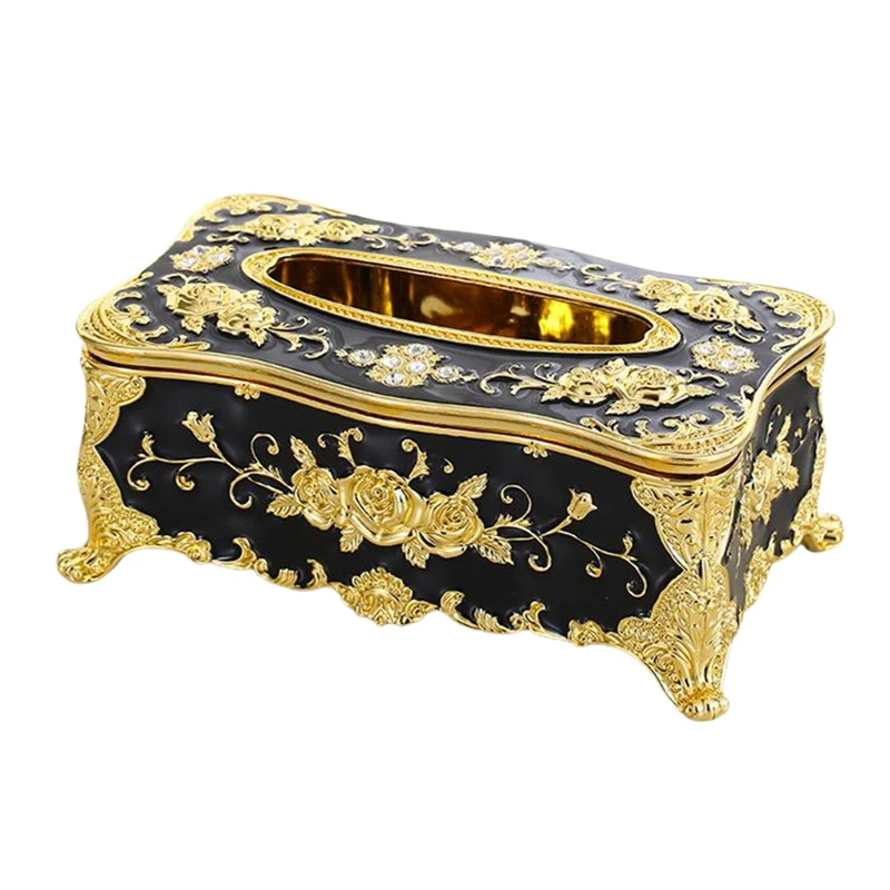 

European Style Paper Box Living Room Household Tissue Box Dining Table KTV Creative Napkin Box Home Storage