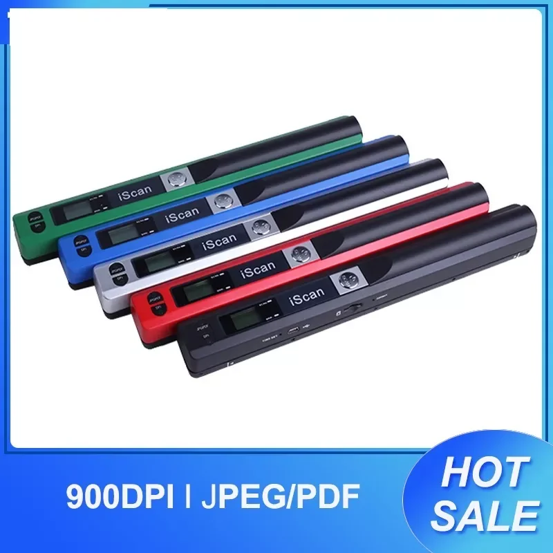 

2022 Portable New Creative Handheld Mobile Portable Document Scanner 900DPI USB2.0 LCD Display Support JPG/PDF Format Selection