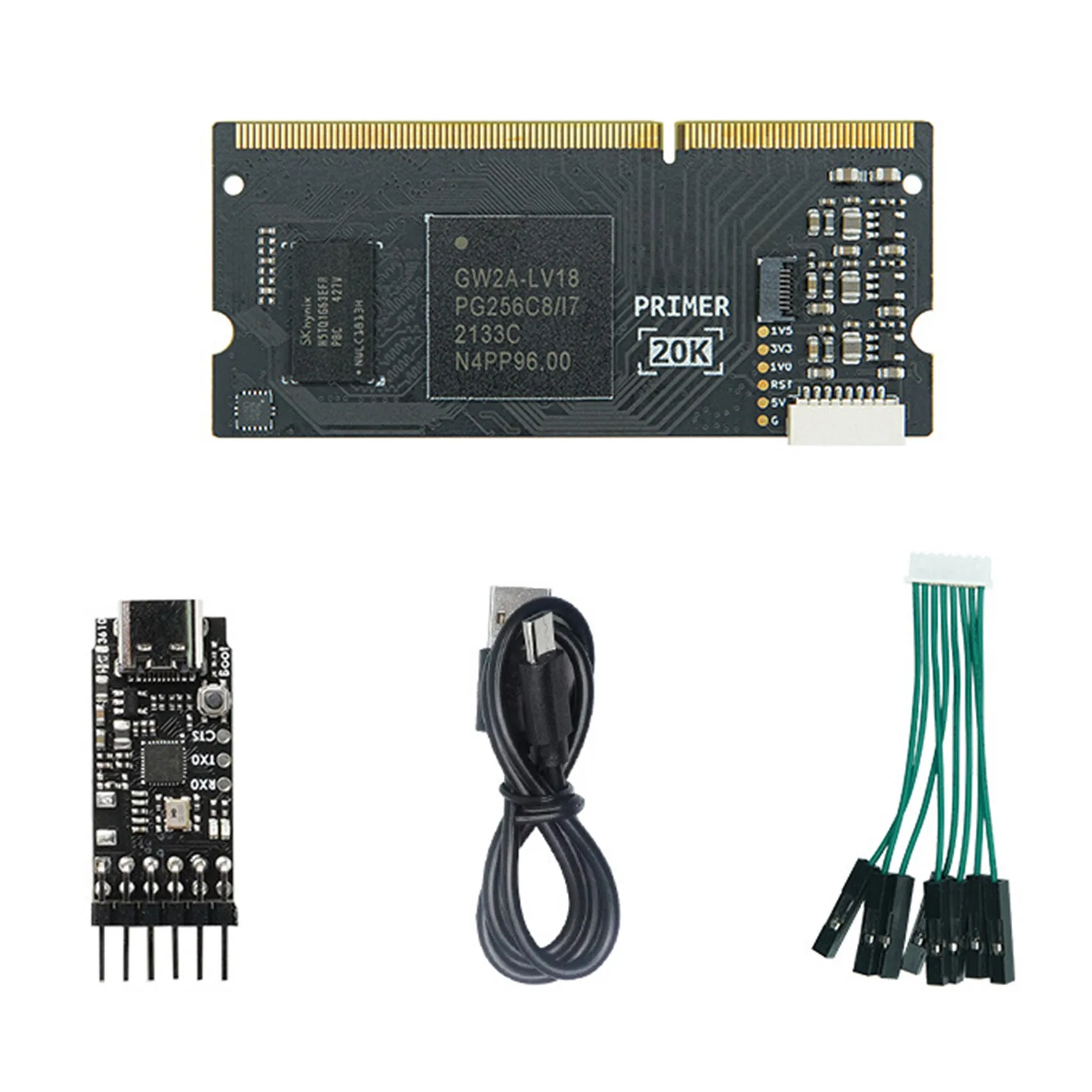 

For Sipeed Tang Primer Core Board+RV Debugger Module+USB Cable+2.54Mm Cable Kit DDR3 GW2A FPGA GoAI Learning Core Board