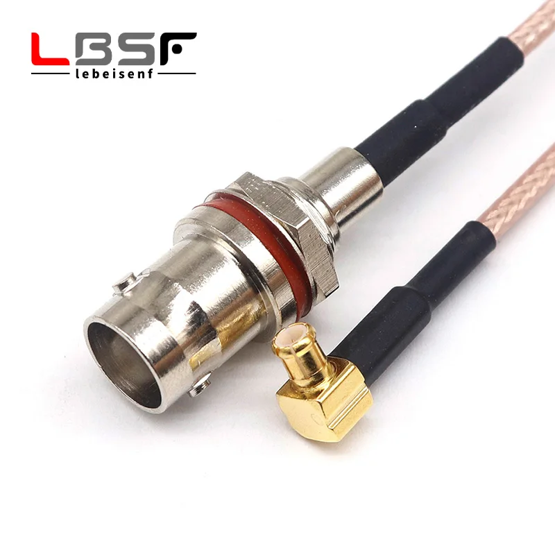 Antenna adapter cable BNC waterproof female connector to MCX male elbow connector Ultrasonic flaw detection RF antenna feeder