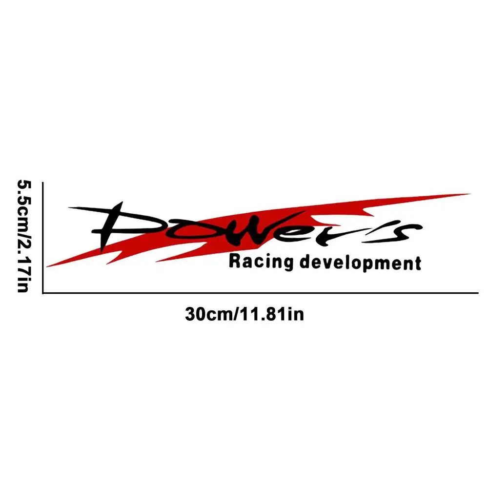 

Автомобильная наклейка Power's Racing Development, индивидуальная тенденция, светоотражающая наклейка для спортивного автомобиля, водонепроницаемая наклейка, простая установка для автомобиля
