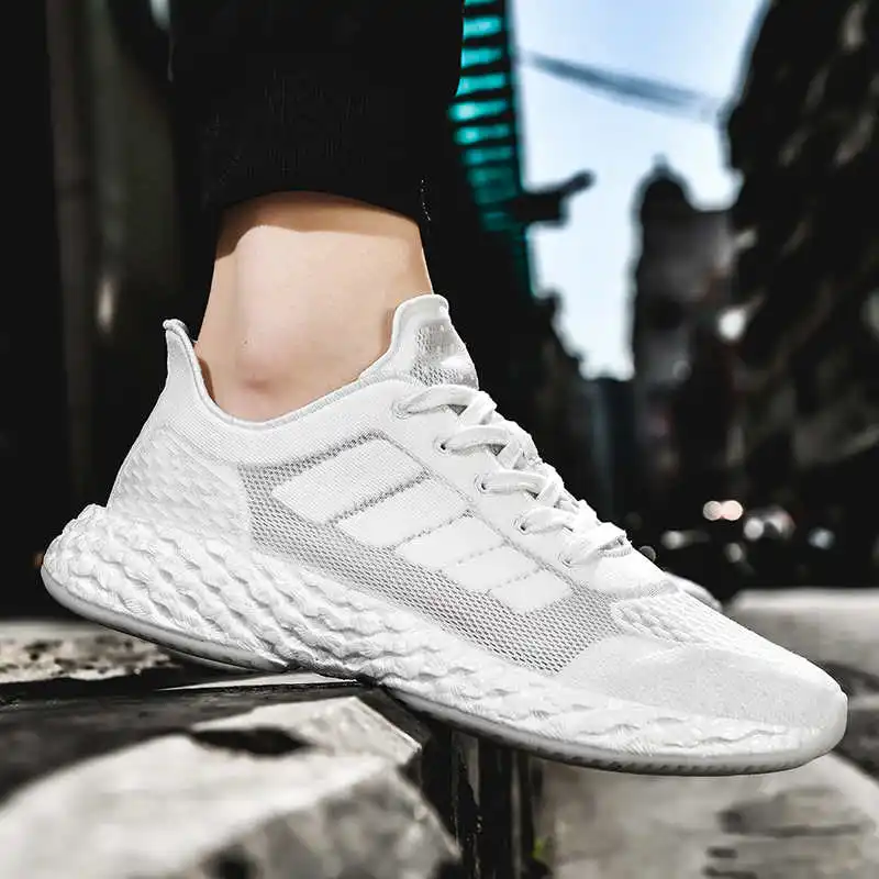 

Детская спортивная обувь, Мужская Удобная прогулочная обувь для бега, Красная мужская белая спортивная обувь, спортивные кроссовки для муж...