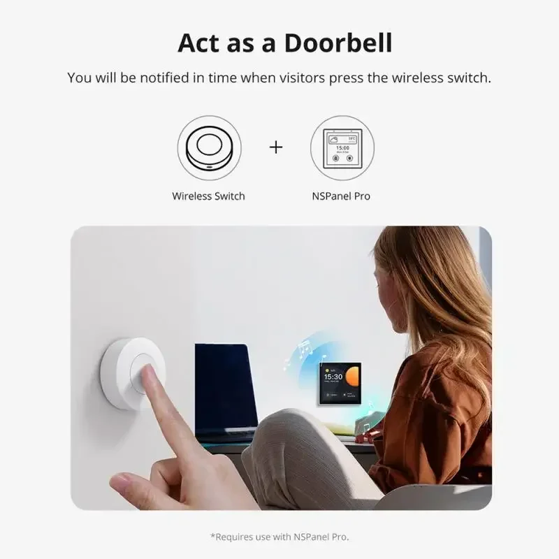 SONOFF SNZB-01P Zigbee 3.0 Беспроводной переключатель Умный домашний сцен с Alexa Google Home Smartthings