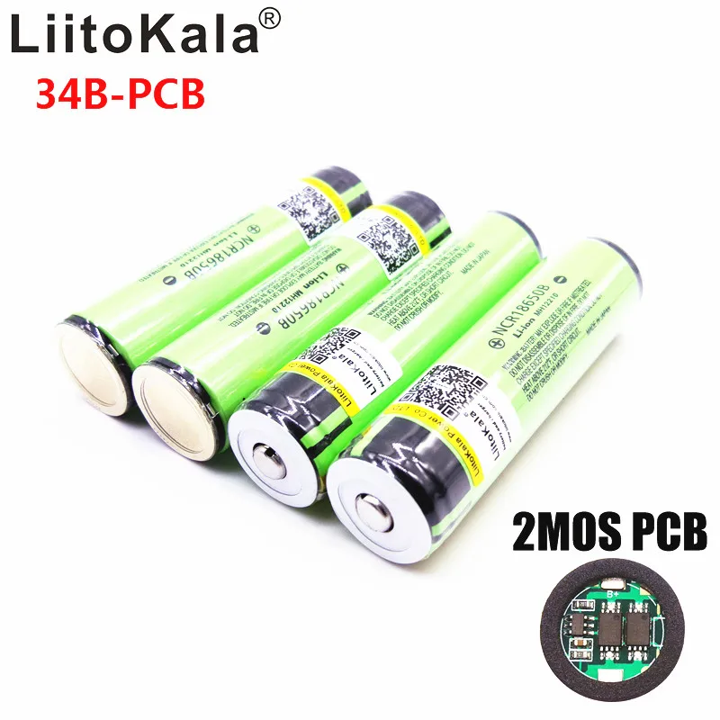 

NEWCE Hot Original LiitoKala 18650 3400mah NCR18650B 3.7 v 3400 mah 18650 Lithium Rechargeable Battery For Flashlight batteries