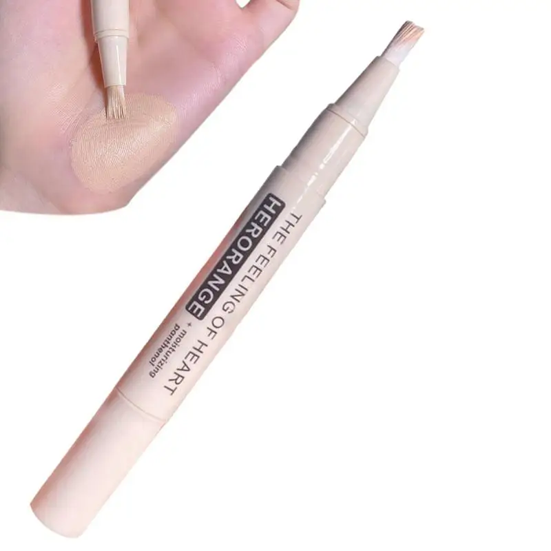 

Concealer Pen With Brush Head | Clear Concealer for Covering Dark Circles | Portable Hydrating Concealers for Women to Cover Spo