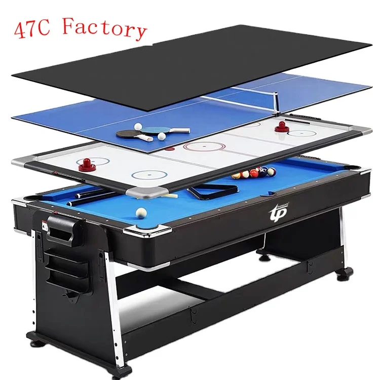 

New Arrival Table 4 In 1 Multifunction 4 In 1 Table Game Foosball Espn 72 Inch 4-in-1 Swivel Combo Game Table